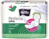 Bella Прокладки женские супертонкие Perfecta Ultra Maxi Green по 8 шт