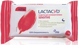 Lactacyd Femina Салфетки для чувствительной кожи 15 шт
