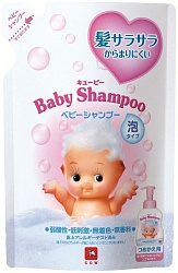 Cow Детский шампунь-пенка для волос с первых дней жизни с ароматом детского мыла "Без слёз" Kewpie мягкая упаковка 300 мл