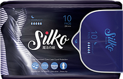 Silko Прокладки женские гигиенические ночные 10 шт