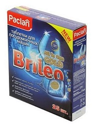 Paclan Brileo Таблетки для посудомоечных машин All in one Gold 25 шт