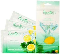 Hearttex Влажные салфетки экстракт лимона и морских водорослей 10 шт