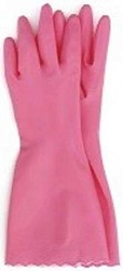Catchmop Перчатки латексные с хлопковым покрытием внутри MJ Premium размер L розовые
