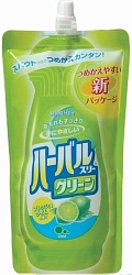 Mitsuei Средство для мытья посуды, овощей и фруктов аромат лайма мягкая упаковка 0,5 л