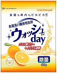 Nihon Порошок для посудомоечных машин Automatic Dish Washer detergent с ароматом апельсина мягкая упаковка на молнии 600 г