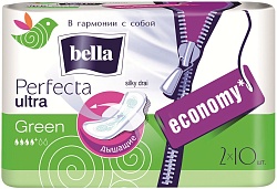 Bella Прокладки женские супертонкие Perfecta Ultra Green 10 шт