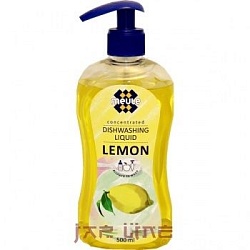 Meule Dishwashing Liquid Lemon Концентрированное средство для мытья обычной, детской посуды, овощей и фруктов аромат Лимона 500 мл