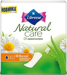 Libresse Прокладки ежедневные Natural Care Normal 40 шт