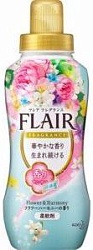 Kao Flair Fragrance Flower & Harmony Кондиционер для белья с антибактериальным эффектом с цветочным ароматом 570 мл