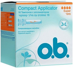 Ob Тампоны Compact Applicator супер 16 шт