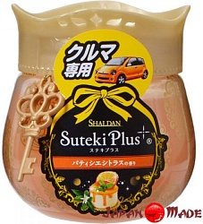 ST Гелевый ароматизатор Shaldan Suteki Plus с эфирными маслами для автомобиля Pastry citrus 90 г