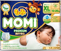 Momi Premium Night подгузники-трусики XL 12-20 кг 22 шт.