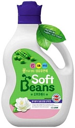 CJ Lion Кондиционер для белья Soft Beans на основе экстракта зелёного гороха флакон 1,5 л