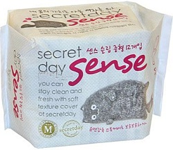 Secret Day Ультратонкие дышащие органические прокладки Sence Medium 12 шт 24 см
