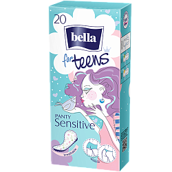 BELLA Прокладки ежедневные экстратонкие FOR TEENS Sensitive 20 шт.