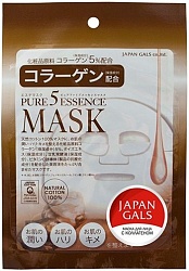 Japan Gals Маска с коллагеном Pure 5 Essential 1 шт