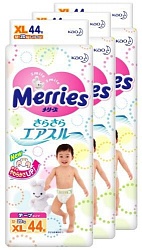 MERRIES Подгузники для детей размер XL 12-20 кг, 44 шт.