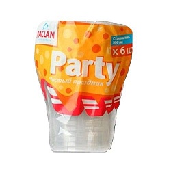 Paclan Стакан пластиковый из РР, прозрачный, 500мл, 6шт/уп, Party Classic