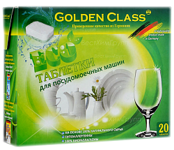 Golden Class Eco Таблетки для посудомоечных машин на основе натуральных компонентов 20 шт.