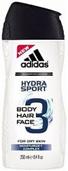 Adidas Гель для душа и шампунь для мужчин Hair&Body Hydra Sport 250 мл