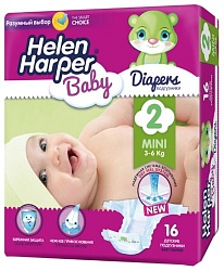 Helen Harper подгузники Baby Mini 3-6 кг 16 шт.