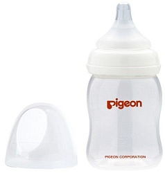 Pigeon бутылочка для кормления "Перистальтик Плюс" с широким горлышком, из полипропилена, 160 мл