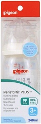 Pigeon бутылочка для кормления "Перистальтик Плюс" с широким горлышком, из полипропилена, 240 мл