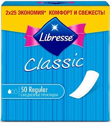 Libresse Прокладки ежедневные Classic Regular Soft 40 + 10 шт