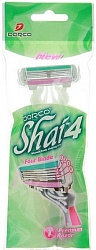 Dorco Одноразовый станок женский Shai Vanilla 4 4 лезвия плавающая головка 1 шт