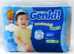Nepia Genki! Детские подгузники-трусики (для мальчиков и девочек) 30 шт., 9-14 кг (Размер L