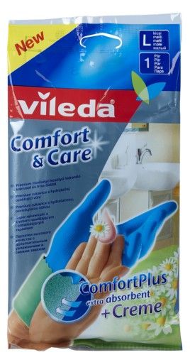 Vileda Перчатки Comfort & Care для чувствительной кожи рук размер L 1 пара