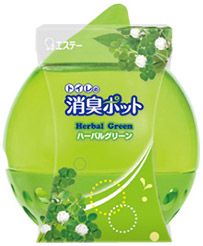 ST Желеобразный освежитель воздуха для туалета Deodorant Pot зелёные травы