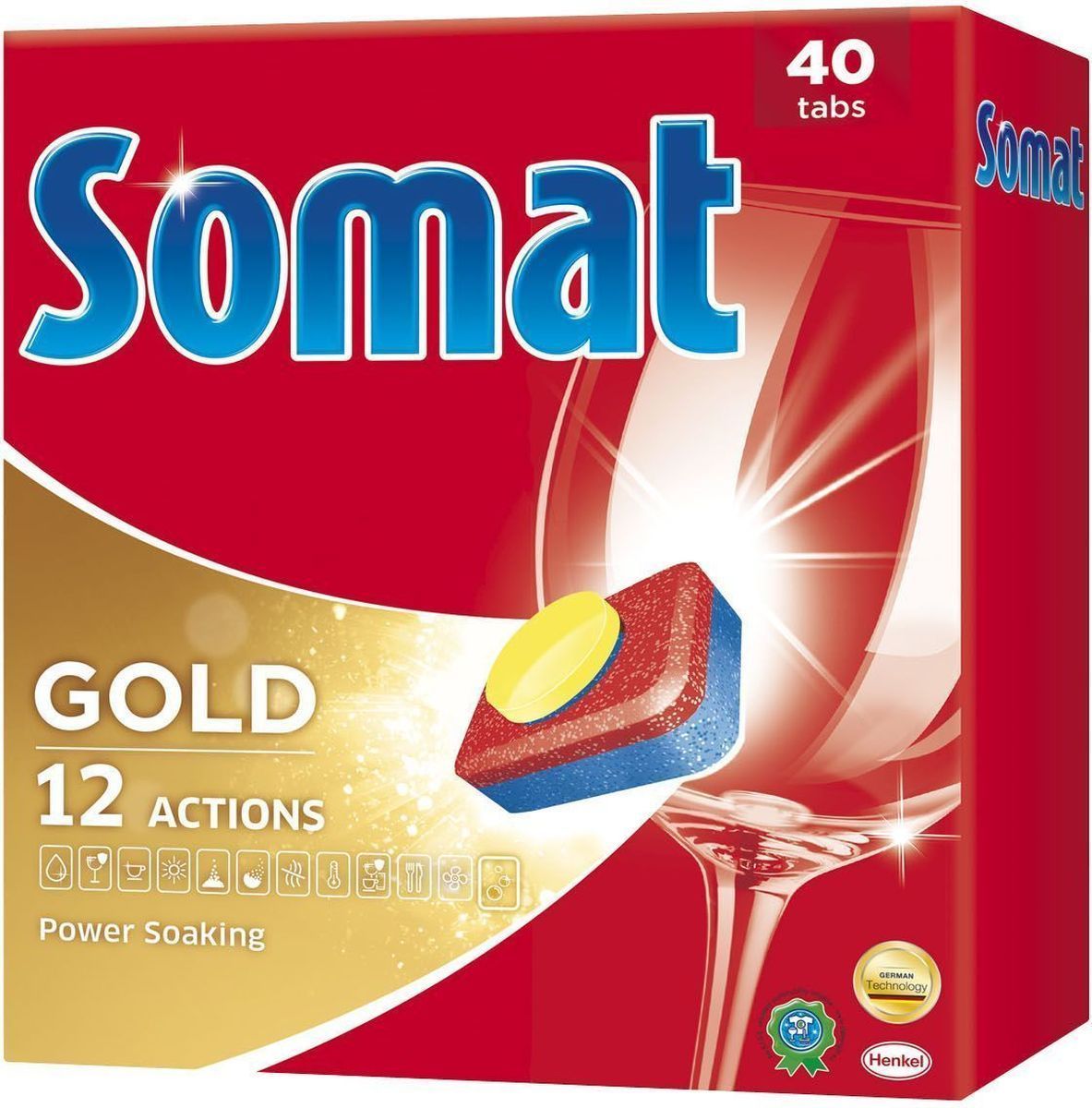 Somat Gold 12 actions Таблетки для посудомоечных машин 40 шт купить с  доставкой в Москве по цене – интернет-магазин Эко-продукции