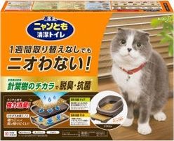 Kao Биотуалет для кошек набор: лоток открытый лопатка, наполнитель 2 л подстилки 1 шт коричневый