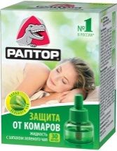 РАПТОР Жидкость от комаров с запахом "Зеленого чая" 30 ночей