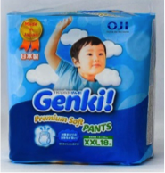 Nepia Genki! Детские подгузники-трусики (для мальчиков и девочек) 18 шт., 13-25 кг (Размер XXL)