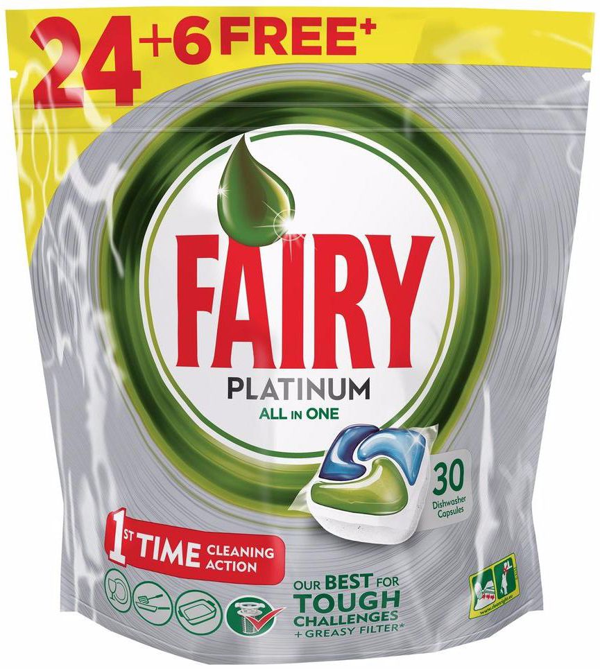 Fairy Platinum All in 1 Средство для мытья посуды в капсулах для  автоматических посудомоечных машин 24 шт купить с доставкой в Москве по  цене – интернет-магазин Эко-продукции