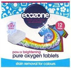 Ecozone Кислородный пятновыводитель-отбеливатель для цветного белья в таблетках 12 шт