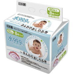 Lec Влажные салфетки для новорожденных 99,9% воды 8 уп по 80 шт мягкая упаковка