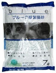 Pet Pro Japan Наполнитель комкующийся для кошачьего туалета бумажный с голубым индикатором 7 л