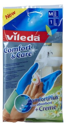 Vileda Перчатки Comfort & Care для чувствительной кожи рук размер M 1 пара