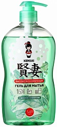 Kensai Гель высокоэффективный для мытья посуды, овощей, фруктов, детских принадлежностей с ароматом зелёного чая 540 мл
