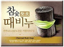Mukunghwa Charcoal Body Soap Отшелушивающее и очищающее мыло для тела c древесным углём 100 г