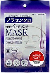 Japan Gals Маска с плацентой Pure 5 Essential 1 шт