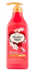 KeraSys Shower Mate Body Cleanser Rose & Cherry Blossom Гель для душа Роза и вишнёвый цвет с дозатором 550 г