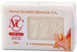 Невская Косметика мыло хозяйственное 72 % с глицерином 180 г