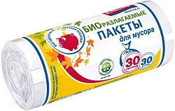 Avikomp Praktisch Биоразлагаемые пакеты для мусора рулон белые 30 л 30 шт