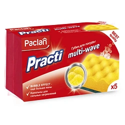 Paclan Губки для посуды PractI Multi-Wave 5 шт.