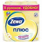 ZEWA ПЛЮС Туалетная бумага 2-х слойная РОМАШКА, 8шт