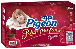 Pigeon Кондиционер для белья Rich Perfume Dryer Sheet Signature аромат Фиеста салфетки-кондиционер для сушки белья в сушильной машине 40 листов